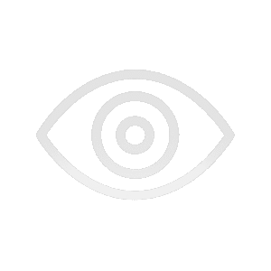 Ícono lineal de un ojo humano abierto, con la pupila y el iris, simbolizando visión, ver o visibilidad.